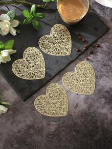 Placemats 1/4piece Set PVC Place Mats For Kitchen Table Indoor/Outdoor Washable Heat-Resistant Placemat Wipeable Dining Table Mats For Wedding,Camping, Festival, Party