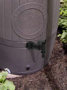 2入組雨桶排水龍頭，塑料3/4英寸雨水桶龍頭，家庭花園水箱接口用水桶轉接器 - 黑色 - 查看 7