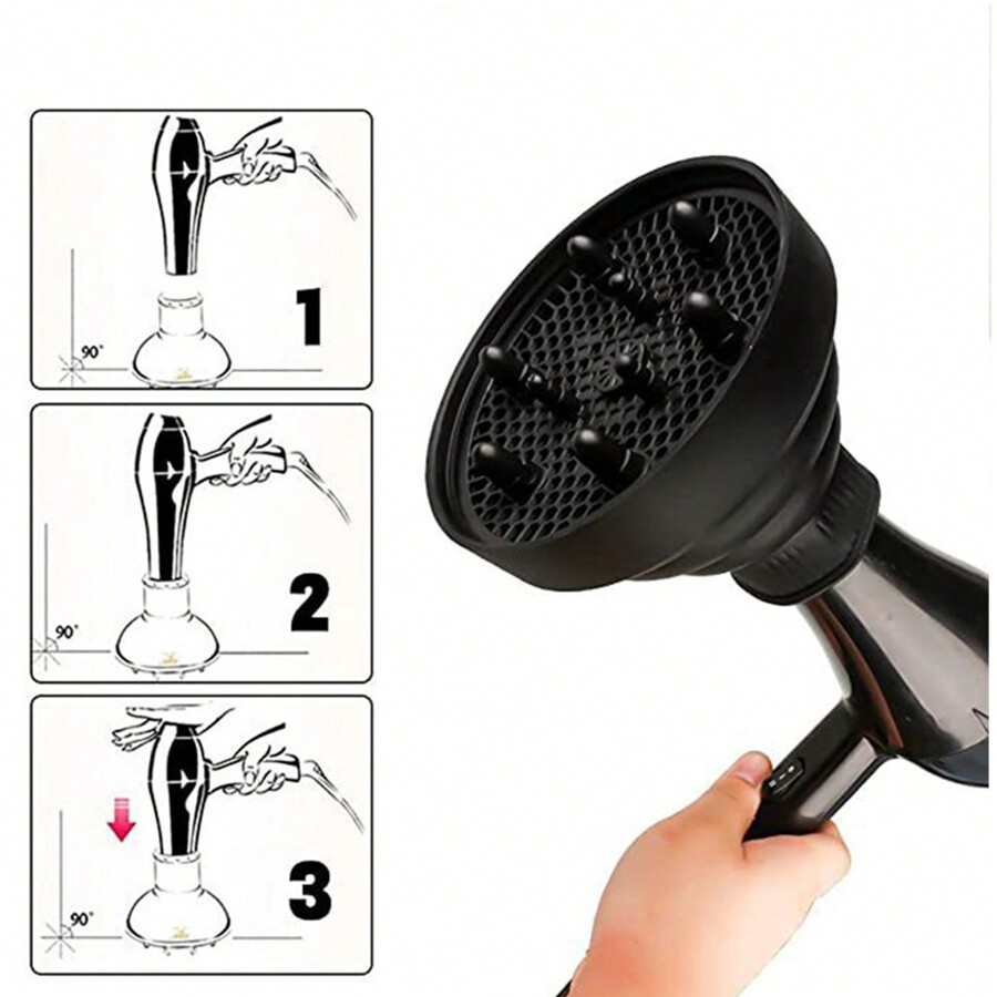 Silicone Diffuser Cover For Hair Dryer, Foldable & Stretchable Diffuser Hood For Drying
