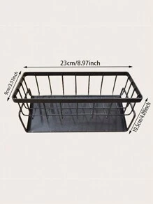 1入組廚房水槽收納盒，水槽海綿架，帶托盤底座和碗布架，廚房水槽整理盒，海綿掛勾洗滌器收納架 - 彩色 - 查看 13