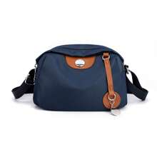Nylon Shoulder Bag, Women's Lightweight Solid Color Crossbody Bag - Multicolor - View 15