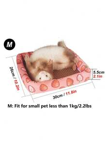 1 件/2 件 S/M 水果印花帆布耐用防刮仓鼠窝垫，不可机洗，适合小型宠物松鼠龙猫睡床，四季皆宜 - 彩色 - 查看 13