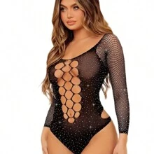 Women Sexy Bodysuits - màu đen - Xem 2
