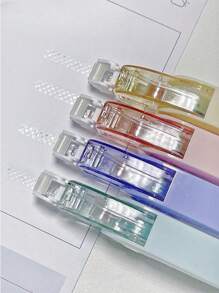 1pc Creative Foldable Sticky Tape For Planner, 3m Large Capacity Dot Glue, Paper Tape Tool - Yellow - View 8