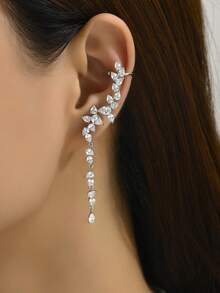 歐美風格流蘇閃爍耳夾，單個 - 奢華 - 查看 1