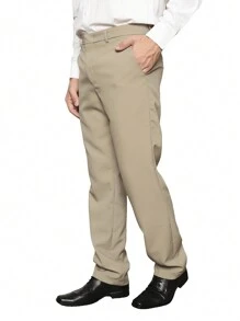 Men Suit Pants - 米色 - 查看 1
