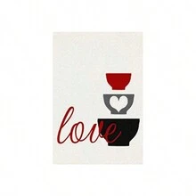 1入組北歐風格帆布畫餐具海報，現代極簡主義餐廳及廚房牆藝裝飾（無框）