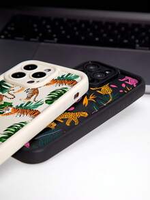 1 pieza Funda de teléfono de alta definición compatible con iPhone 15 Pro Max/15 Plus - Negro - Ver 3