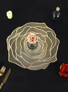 Placemats 1/4piece Set PVC Place Mats For Kitchen Table Indoor/Outdoor Washable Heat-Resistant Placemat Wipeable Dining Table Mats For Wedding,Camping, Festival, Party