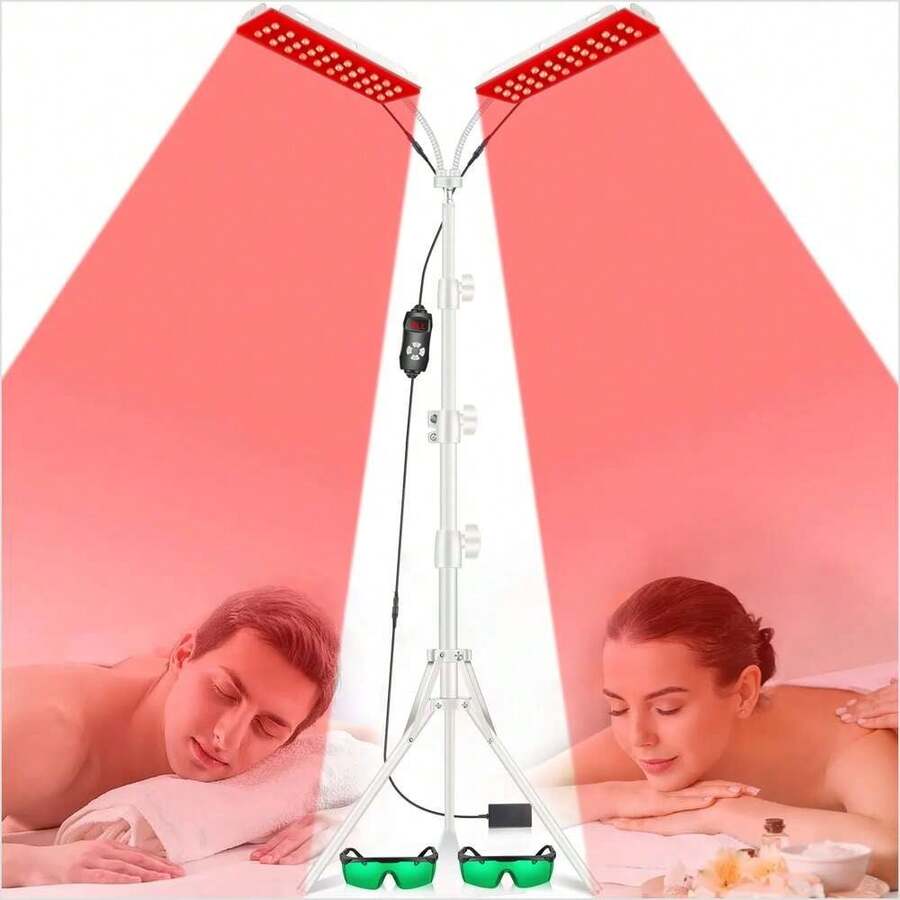 Infrared Red Light Lamps LED Device Floor Stand Full Body Pain Relief - 彩色 - 查看 1