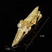 1入金色個性化朋克風領帶夾，多種選擇適合男士晚會 - 金黃色 - 查看 24