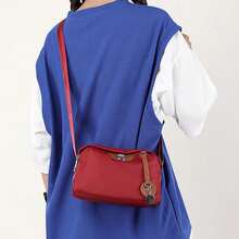 Nylon Shoulder Bag, Women's Lightweight Solid Color Crossbody Bag - Multicolor - View 16