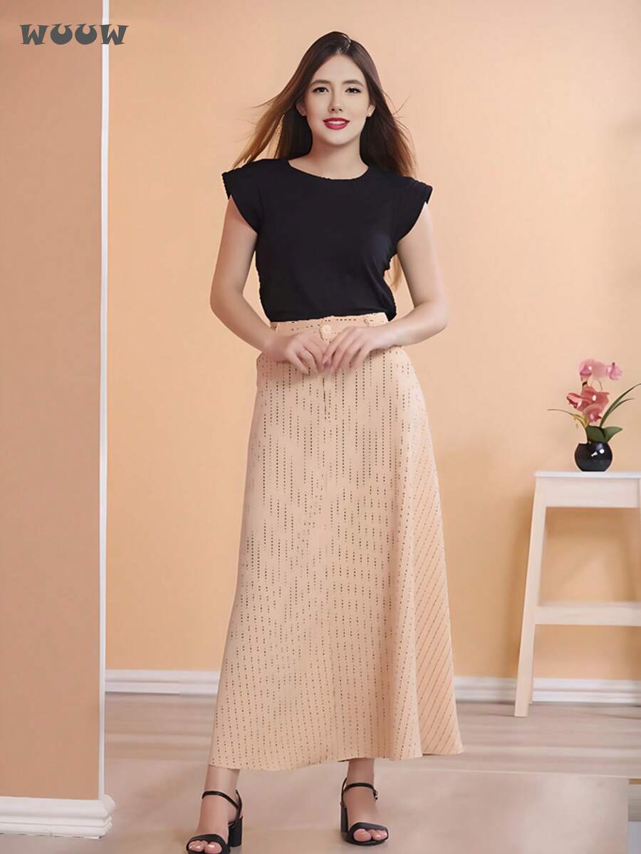 Women Skirts - 米色 - 查看 1