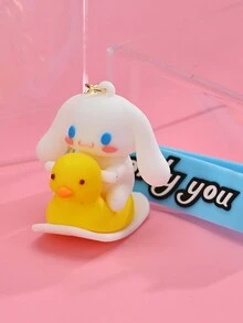 1pc  Cartoon Cute Kitty  Creative Action Figure Pendant, Unisex Keychain For Car/Backpack Decoration, Gift For Couples - Multicolor - View 15