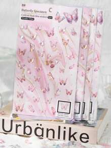 YUXIAN 2張/包蝴蝶拼貼手帳貼紙,復古裝飾貼紙,diy手工材料,適用於手機、筆記型電腦、配件、美學留言簿、廢紙日記、拼貼材料、計劃、創意藝術用品 - 紫色 - 查看 1