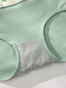 4pcs Women High Waist Soft Printed Briefs, Butt Lifting Comfortable Underwear, Suitable For Plus Size - Multicolor - View 9