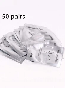 100 PCS Gentle Eyelash EyePads Under Eye Gel Pads For Lash Extensions Under Eye Patches Lash Pads 50 Pairs Natural Hydrogel Eye Patches Eyelash Extension Supplies Beauty Tools