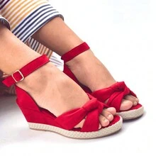Women Heeled Sandals - 紅色 - 查看 3