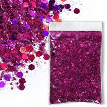 50克全息混合六边形粗粒银色亮片美甲亮片，0.2毫米/1毫米/3毫米激光闪亮薄片，美甲装饰 - 彩色 - 查看 16