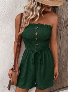 Women Jumpsuits - Màu xanh lá cây đậm - Xem 3