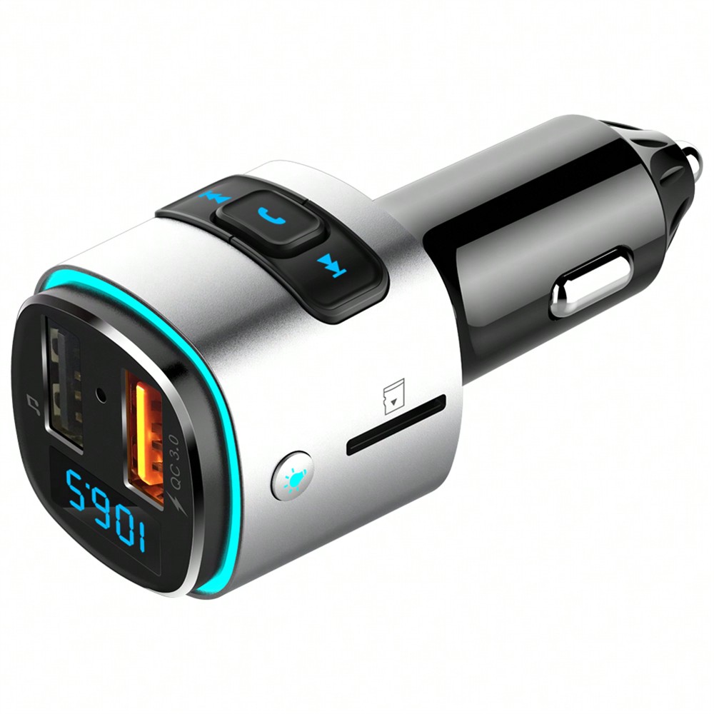 Bluetooth Lossless Music & Seven-Color Light Car Charger Intelligent Quick Charge_voghion.com