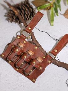 3 viales de poción de corcho medieval, bolsa de cintura fantasía lateral para Halloween