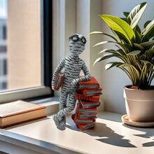 1 件爱书人形树脂工艺品家居装饰，高端装饰，适用于客厅、餐厅、卧室、书房、办公室、浴室等最佳礼物