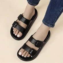 Men's  Slippers And Sandals Wear Outdoors With Thick Bottom Slippers Shoelaces Can Be Adjusted Advanced Sense Slippers Soft Bottom Anti-Skid Leisure Beach Slippers Eva Slippers