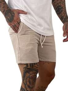 Kit Com 3 Shorts Curto De Linho Estilo Mauricinho