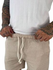 Kit Com 3 Shorts Curto De Linho Estilo Mauricinho