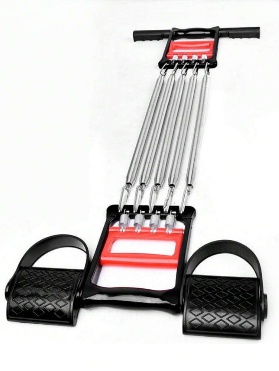 1pc 3-In-1 Spring Chest Expander Arm Strength Trainer For Men, Multifunctional Exercise Equipment For Sit-, Sports Training And Fitness - Black - View 1