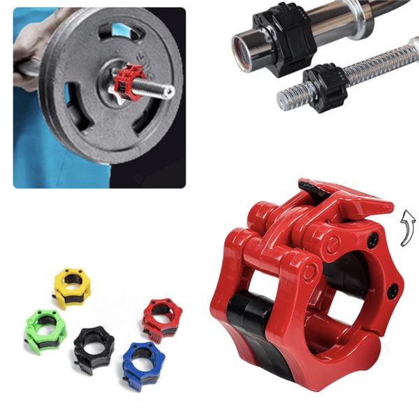 1,96 pouces/0,98 pouces Colliers de barre, colliers de barre verrouillables en ABS robustes pour l'entraînement professionnel, le powerlifting et l'entraînement, colliers de barre à dégagement rapide convenant pour une barre de 2 pouces, colliers de barre rouges, paire de 2 pouces à dégagement rapide, clips de barre pour l'haltérophilie et l'entraînement physique