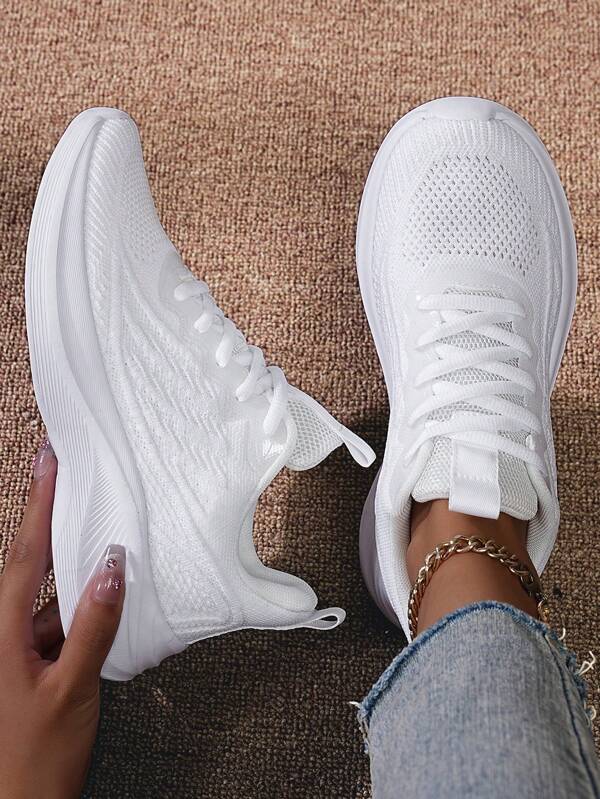 Women's Comfortable Breathable Slip-Resistant Solid Color Low-Cut Sneakers For Spring/Summer Casual Wear