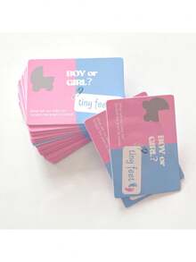 24 piezas Tarjetas de raspar para revelar el género del bebé, accesorios para el juego de niño o niña - Multicolor - Ver 6