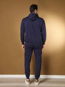 Men Hoodie & Sweatshirt Co-Ords - Màu xanh hải quân - Xem 2