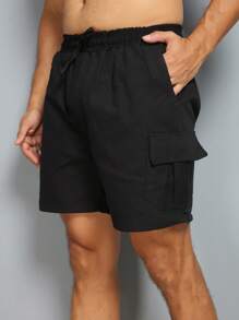 Men Shorts - 黑色 - 查看 1