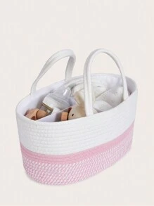 Giỏ lưu trữ tã di động bằng vải dệt 1 cái, thích hợp cho gia đình và du lịch, để lưu trữ những thứ cần thiết cho bé như bình bú và tã lót, giỏ lưu trữ di động nhiều ngăn - Nhiều màu - Xem 13