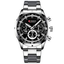 CURREN Relógio de Pulso de Moda Masculina Cronógrafo Função Data Automática Marca Superior Relógio Original de Luxo à Prova D'Água Pulseira de Aço Inoxidável Esporte Militar Quartzo Relógio Masculino Presente 8355
