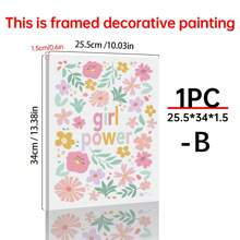 1 pieza Cartel de lienzo, Arte moderno, Letrero de madera para guardería, Decoración de guardería ideal para niñas: "Girl Power" en estilo boho, Regalo ideal para dormitorio, sala de estar, pasillo, arte de pared, decoración de paredes, decoración de otoño, decoración de habitación, sin marco, arte de pared, murales decorativos, decoración del hogar, arte del póster - Multicolor - Ver 16