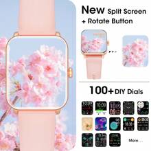 2024 新款男女健身追踪器智能手表（拨打/接听蓝牙电话）、活动追踪器、多运动模式、自定义表盘智能手表兼容 IOS 和 Android - 黑色 - 查看 8