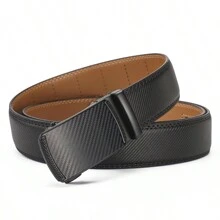 1入組男士皮質皮帶，帶有扣釦式飾釦 - 3.5cm寬適用於商務/正式/休閒裝、牛仔褲和高爾夫褲 - 可選擇大碼 - 彩色 - 查看 6