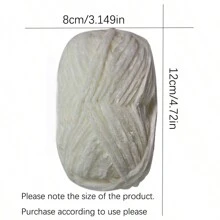 6球/包(50g*6=300g) 100%聚酯柔軟莎麻線適用於編織和針織，線長：480m(80m*6，87碼*6) - 彩色 - 查看 4