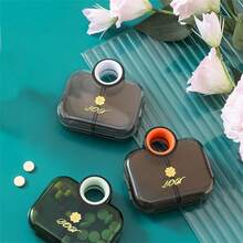 1pc Portable Mini Pill Box, Highly Attractive Handbag Shape Light Luxury Small Pill Box, Travel Multi-Compartment Sub-Pack Pill Box Portable Compartment Sealed Tablet Storage Box - Multicolor - View 9