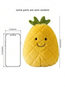 1 pieza Muñeco de peluche de piña de color aleatorio, muñeco de peluche suave y lindo de piña para decoración - Multicolor - Ver 6