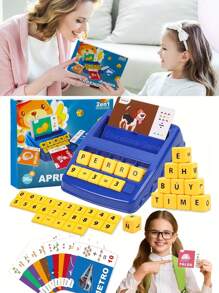 Juguetes Didactico Niños Educativo Números Y Letras Español, Juegos Educativos De Cartas Para Que Los Ninos Aprendan - Azul - Ver 1