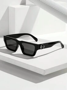 Black Frame With Skull and Cashew Flower Decorative Metal Hardware