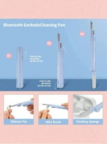 Chimexhy  Kit De Limpieza 7 En 1, Kit De Limpieza De Airpods Que Incluye Spray Cámara/teléfono/macbook/ipad/pantalla/electrónica/dispositivo De Teléfono/pc/cámara/reloj/coche/airpods Pro/electrónica Con Spray De Niebla/kit De Limpieza Multifunción - Azul - Ver 4
