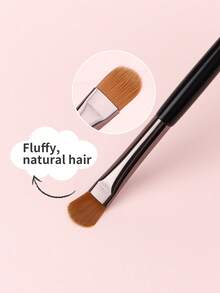 1 pieza Brocha de corrector para cubrir granos, manchas y ojeras, con un efecto fino e invisible, herramienta portátil de maquillaje,pinceles de maquillaje brochas para maquillaje cepillo maquillaje pincel maquillaje pinceles para maquillaje - Negro - Ver 5
