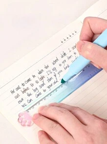 2 pezzi/3 pezzi Righello carino a forma di zampa di gatto, righello a colori degradati da 15 cm, forniture per cancelleria per studenti