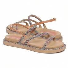 Women Flat Sandals - Vàng - Xem 5